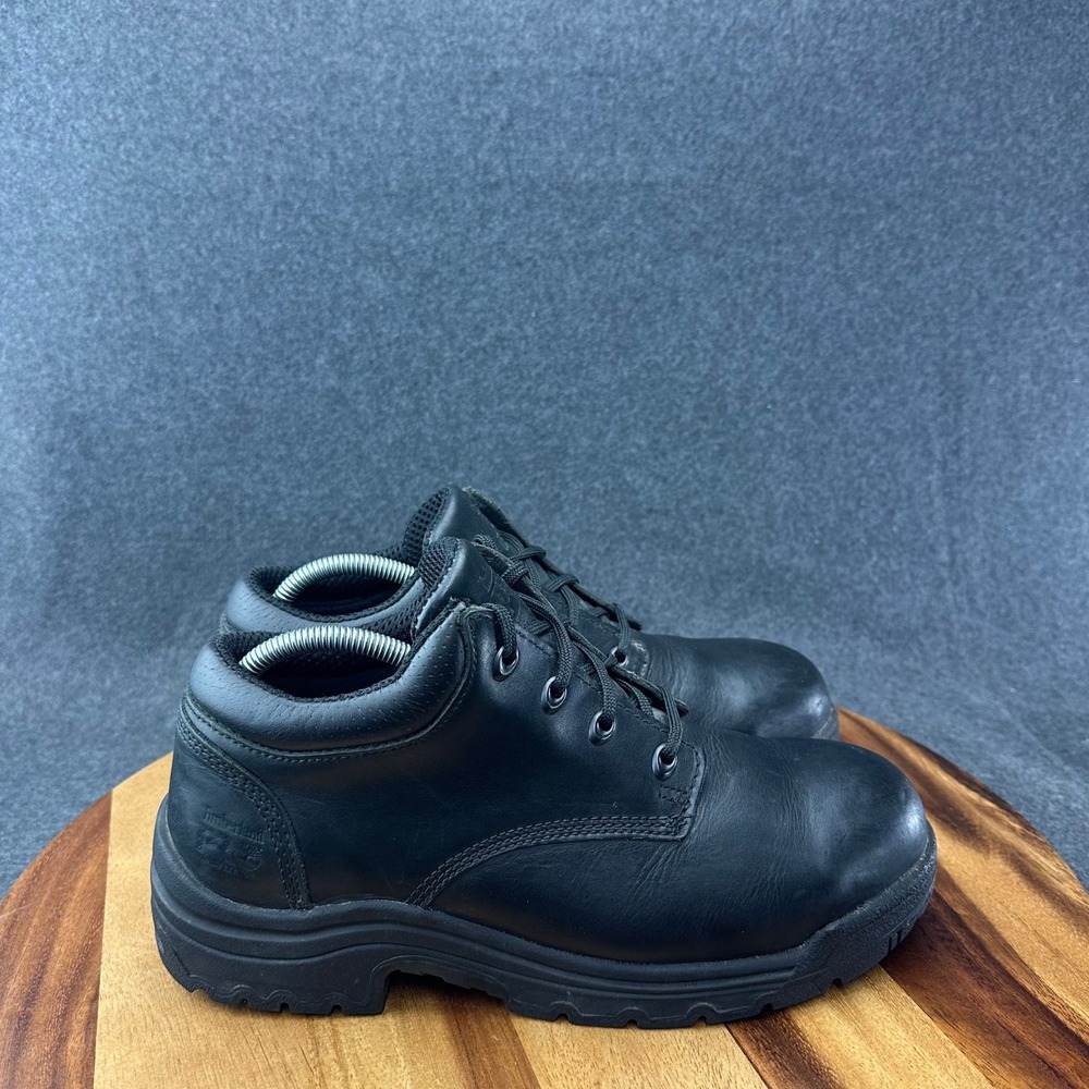 Timberland PRO Titan Mens Work Shoes Sz 9 M Alloy Safety Toe Black Leather